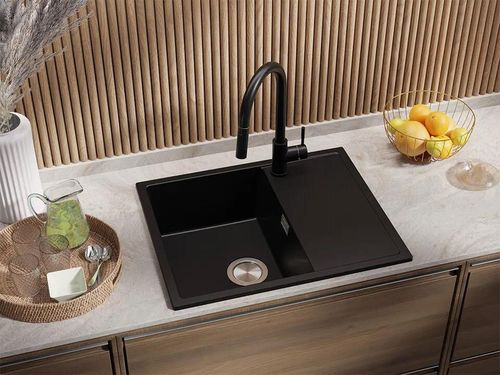 cumpără Chiuvetă bucătărie Primagran Ibiza 620-45 Black + accesorii 500x620 MI6KC în Chișinău 