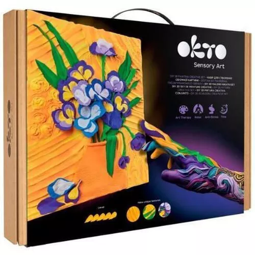 cumpără Set de creație Okto 10007 Tablou 3D cu plastilină ușoară 30x40сm, Iriși în Chișinău 