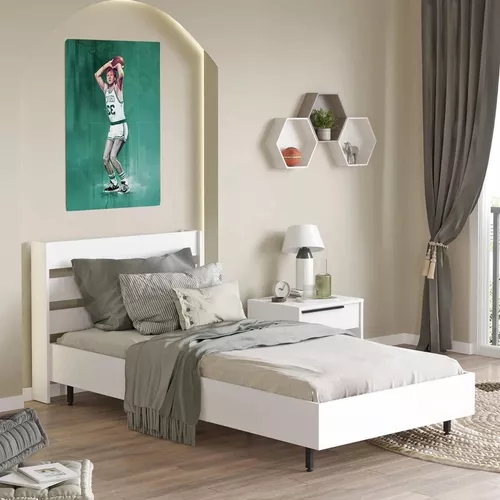 купить Кровать детская Trendy On13-W-100x200cm, Alb в Кишинёве 