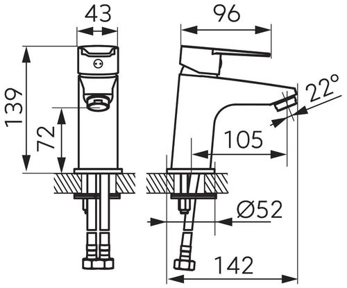 cumpără Baterie lavoar Ferro Ritto BTR2BL (Lavoar) în Chișinău 