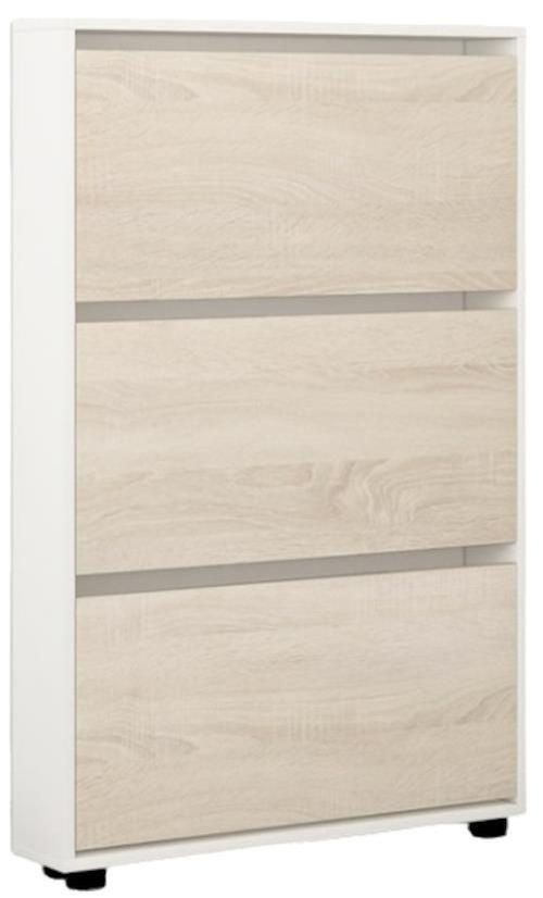 cumpără Raft pentru încălțăminte Mobildor-Lux Leo Slim 50x16x125H cm White/Sonoma în Chișinău 