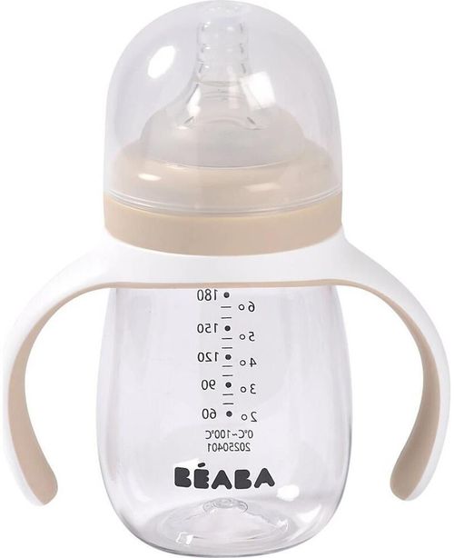 купить Поильник Beaba B913631 Biberon de invatare 2in1 din Tritan 210ml Clay в Кишинёве 
