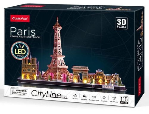 cumpără Set de construcție Cubik Fun L525h 3D Puzzle Paris cu iluminare LED, 115 elemente în Chișinău 