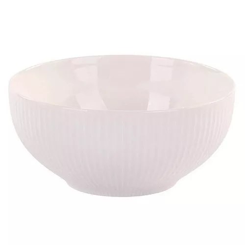 cumpără Bol Promstore 52325 Siaki "Ribbed", 16cm, New Bone portelan, alb în Chișinău 