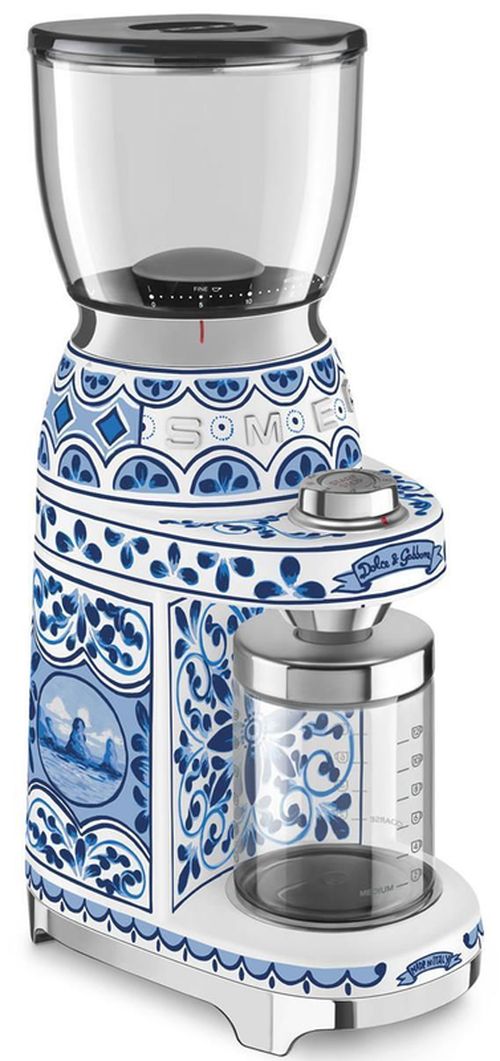 купить Кофемолка SMEG CGF01DGBEU Blu Mediterraneo Dolce&Gabbana в Кишинёве 
