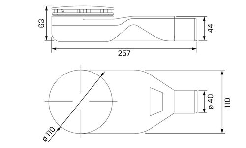 купить Сифон для душевого поддона New Trendy ABC-90 S-0039 black в Кишинёве 