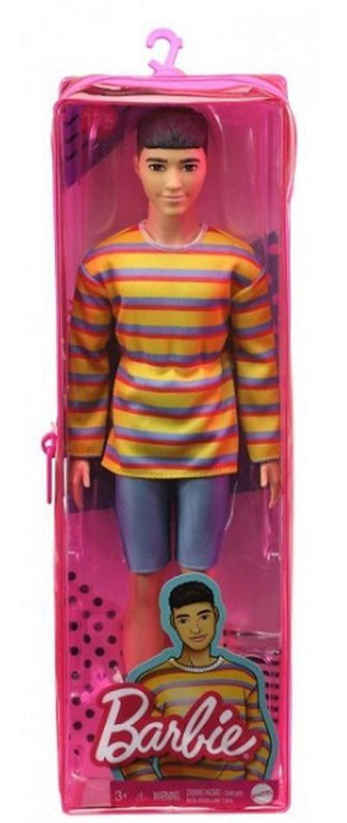 купить Кукла Barbie GRB91 Ken in pulover cu dungi в Кишинёве 
