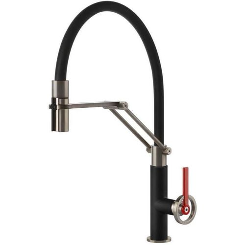 cumpără Bateria bucătărie Gessi 60205-599 Officine V Finox Brushed Nickel / Matte Black în Chișinău 