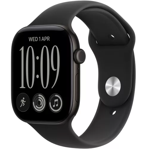 купить Смарт часы Apple Watch Series 12 GPS 46mm Black Aluminium Case with Black Sport Band M/L MJEL4 в Кишинёве 