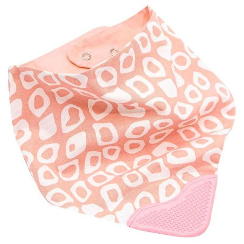 купить Слюнявчики BabyJem 686 Baveta tip bandana cu jucarie dentitie Roz в Кишинёве 