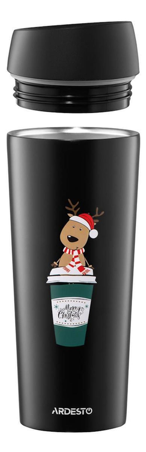 купить Термокружка Ardesto AR2645RN Coffee Time Reindeer 450ml в Кишинёве 