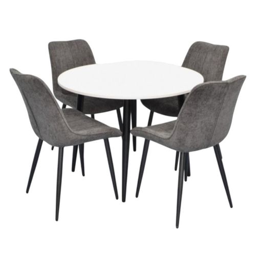 cumpără Set masă și scaune Evelin di Costacurta стол DT-402-3B + 4 стула YTC-055B Dark grey în Chișinău 