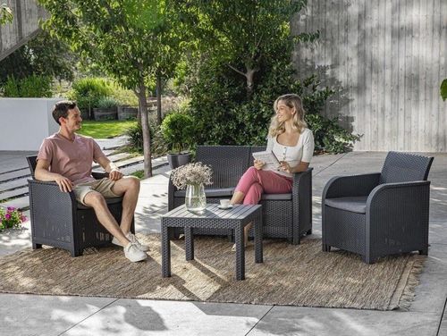 купить Садовая мебель Keter Rosalie Set Graphite/Gray (249561) в Кишинёве 