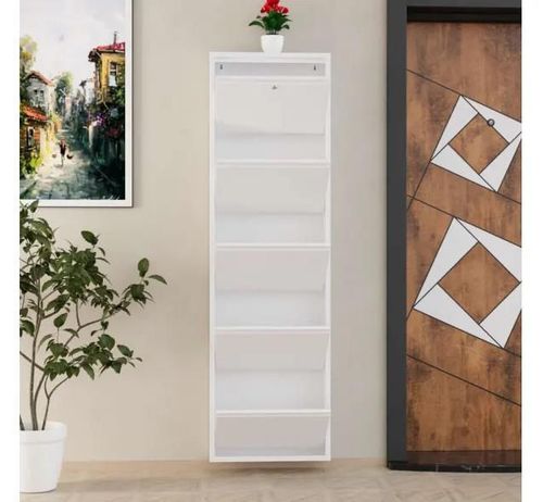 купить Полка для обуви Trendy Locking 5 Piece Metal-White, 50x169x15cm в Кишинёве 