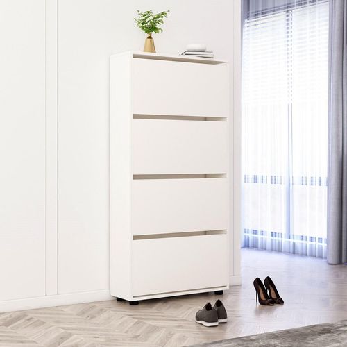 купить Полка для обуви Mobildor-Lux Leo 50x27x164H cm White в Кишинёве 