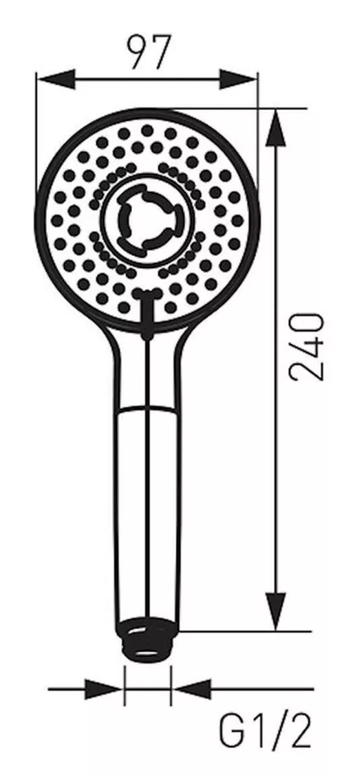 купить Душевая лейка Ferro CORTINA S340 хром в Кишинёве 
