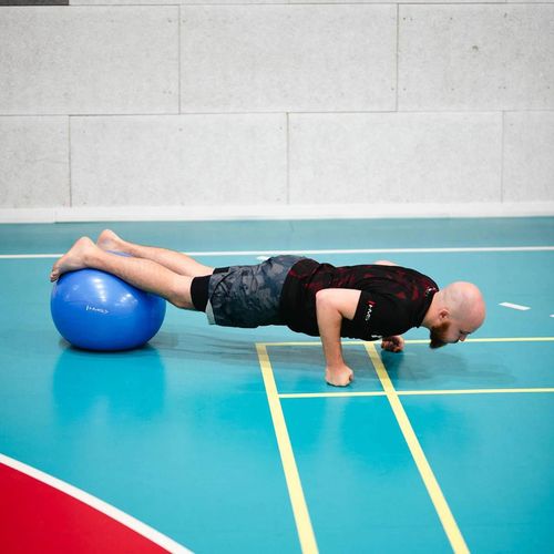 купить Мяч HMS 9478 Minge gimnastica d=55cm cu pompa Blue YB01 (17-42-155) в Кишинёве 