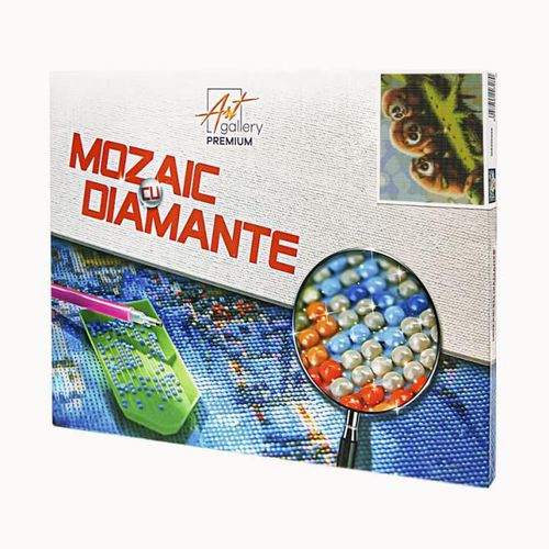 купить Картина по номерам Art Gallery XQB75337 Mozaic cu diamante 30x40cm Lemuri draguti в Кишинёве 
