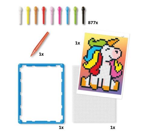 купить Набор для творчества Quercetti QT 767 Pixel Art Basic Unicorn в Кишинёве 