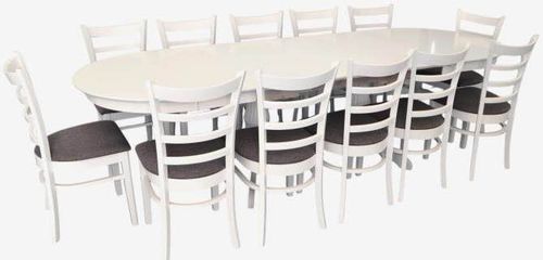 купить Комплект стол и стулья Evelin di Costacurta стол HV-33V White + 12 стульев Coco White/NV-10WP Grey в Кишинёве 