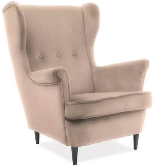 купить Кресло Signal Lord Velvet (Beige/Wenge) в Кишинёве 
