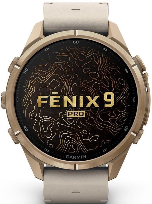cumpără Ceas inteligent Garmin Fenix 9 Pro, 43mm, inReach, Gold, Lthr White bd (010-04335-41) în Chișinău 