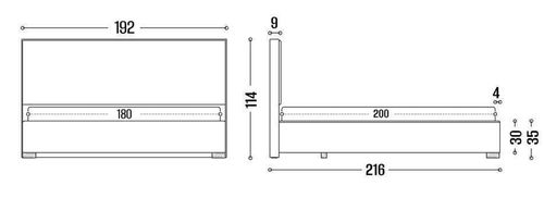 cumpără Pat my-STYLE my-Nola 180x200 (P10D18M10) în Chișinău 