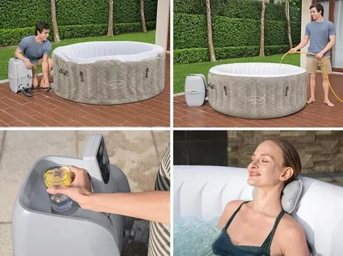 cumpără Piscină cu jacuzzi Bestway 60055BW Jacuzzi SPA Madrid AirJet 180x66cm în Chișinău 