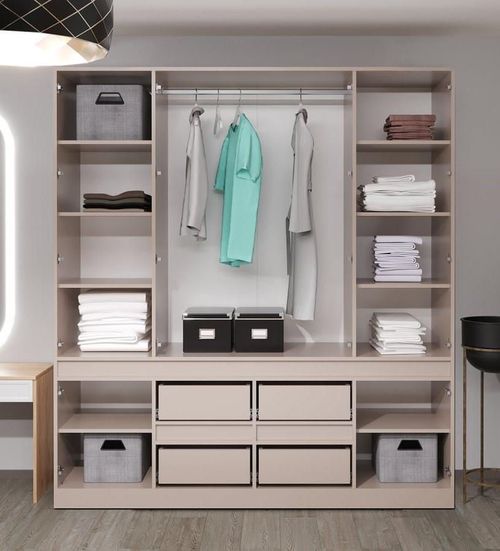 купить Шкаф Bayro Harmony 2000x2200x550 cu sertare gri piatra в Кишинёве 