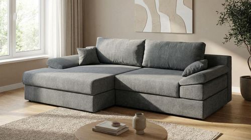 купить Диван Sofyno ATLAS canapea de colț extensibilă L (Silk Rosa 14 Gri) в Кишинёве 