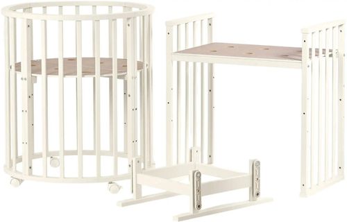 купить Кроватка Kuzya Soare 8in1 pe balansoar (ivory) в Кишинёве 