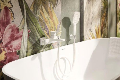 купить Смеситель для ванны kfa armatura Malaga на стену, белый (124013) в Кишинёве 