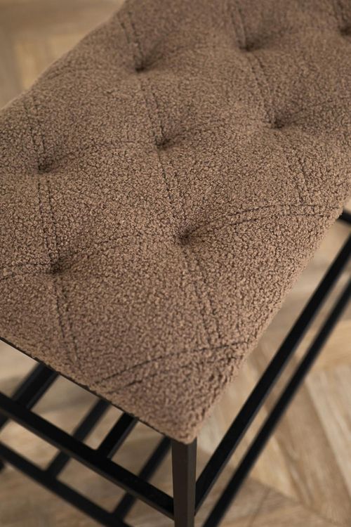 cumpără Raft pentru încălțăminte Nex Home Pantofar 3 nivele Teddy, metal, max.150kg, 80x32x52cm, 52 Maro în Chișinău 