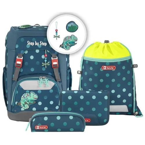 купить Детский рюкзак Step by Step 129997 Tropical Chameleon GRADE 5-Piece Set в Кишинёве 