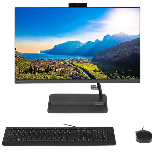 cumpără Monobloc PC Computer 23.8 Lenovo IdeaCentre AIO 3 24ITL6 Black, Intel Core i3-1115G4 2C/4T 3.0-4.1GHz, 6MB/8GB DDR4/SSD 256GB/Intel UHD Graphics/Webcam HD/Speakers 2x3W/WiFi 802.11AX+BT 5.0/Gigabit LAN/23.8 FullHD IPS (1920x1080)/Wireless Keyboard&Mouse/No OS / F0G00008RK în Chișinău 