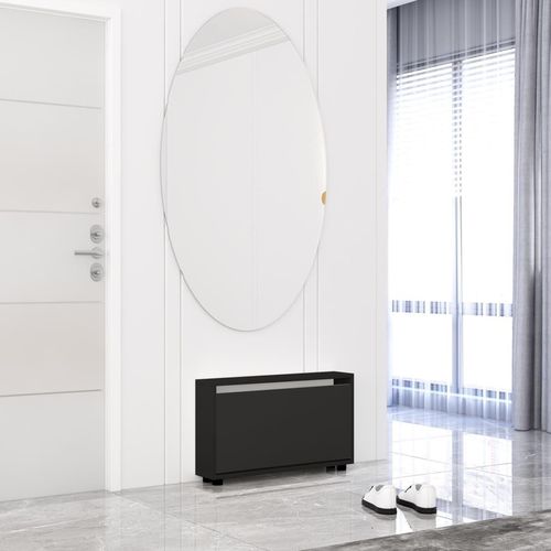 купить Полка для обуви Mobildor-Lux Leo Slim 50x16x47H cm Anthracite в Кишинёве 