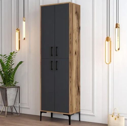 cumpără Raft pentru încălțăminte Trendy Berlin A, Nuc, Antracit 60x200x35cm în Chișinău 