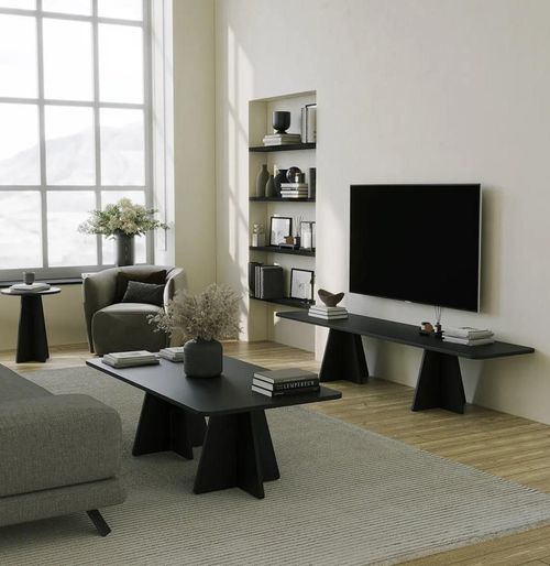 купить Тумба напольная для TV Trendy Ciuperca, Neagra в Кишинёве 