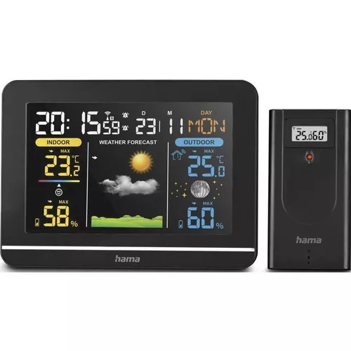 купить Погодная станция Hama 222242 Usedom Weather Station, black в Кишинёве 