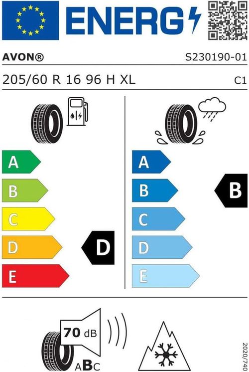 cumpără Anvelopă Avon 205/60 R 16 96H WV7 SNOW XL în Chișinău 