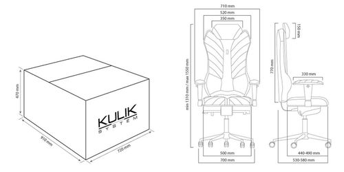 купить Офисное кресло Kulik System Monarch Grey Eco в Кишинёве 
