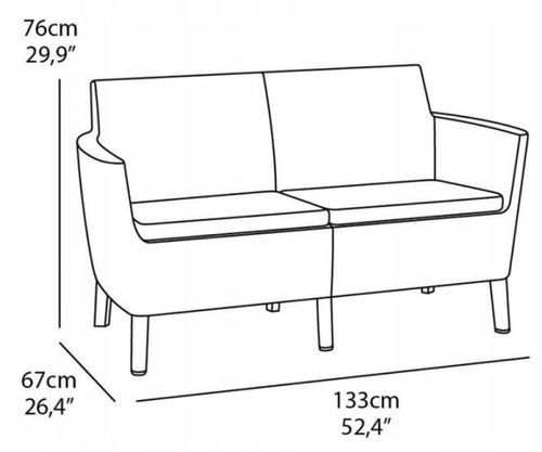 купить Кресло Keter Salemo 2 Cappuccino/Sand (244097) в Кишинёве 