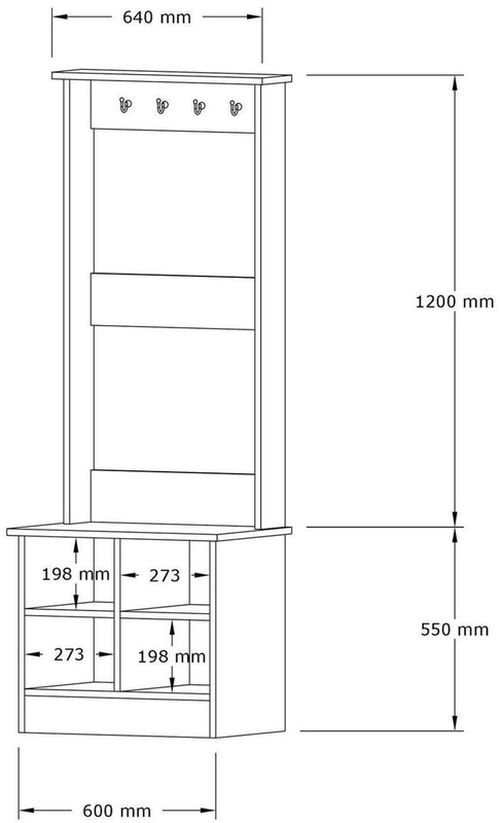 cumpără Mobilă pentru antreu Trendy Mare, SafirAlb, 64x175x43cm (GTR005939) în Chișinău 