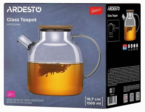 купить Чайник заварочный Ardesto AR3015GBM Gemini 1500ml в Кишинёве 