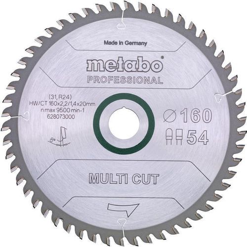 cumpără Disc de tăiere Metabo 628073000 Panza ferastrau circular Multi CUT universal HW/CT 160x20, 54Z în Chișinău 