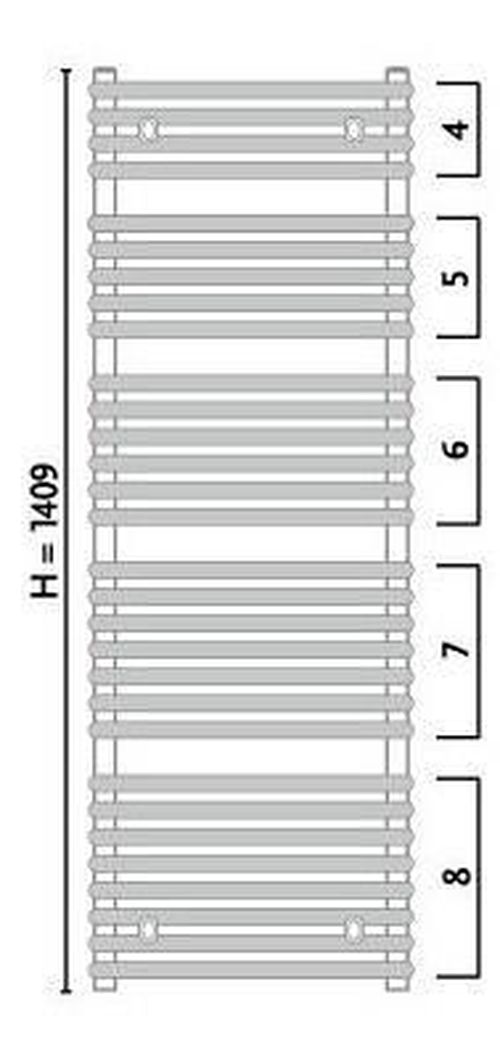 cumpără Uscător de prosoape Gorgiel MARS AR1 140/50 White 01 (11) în Chișinău 