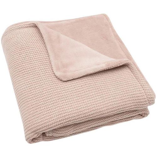 cumpără Lenjerie de pat pentru copii Jollein 517-511-67068 Paturica Basic Knit Wild Rose/Fleece, 75x100cm în Chișinău 