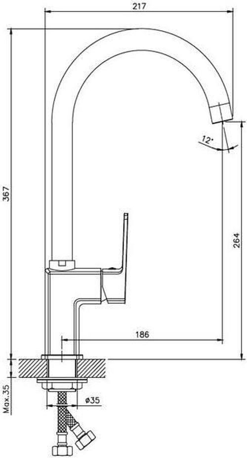 купить Смеситель кухонный Gehler Quadrat chiuveta plus 7292592C-M7126 в Кишинёве 