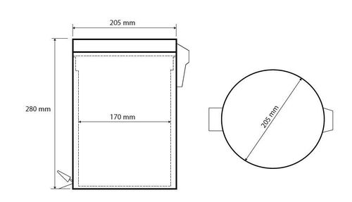 cumpără Coș de gunoi Bemeta Dark 5L soft close 104315010 în Chișinău 