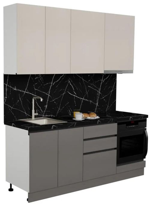 купить Мебель для кухни ArtFlame GOLA Cream/Stone Grey (2 m.l.) в Кишинёве 